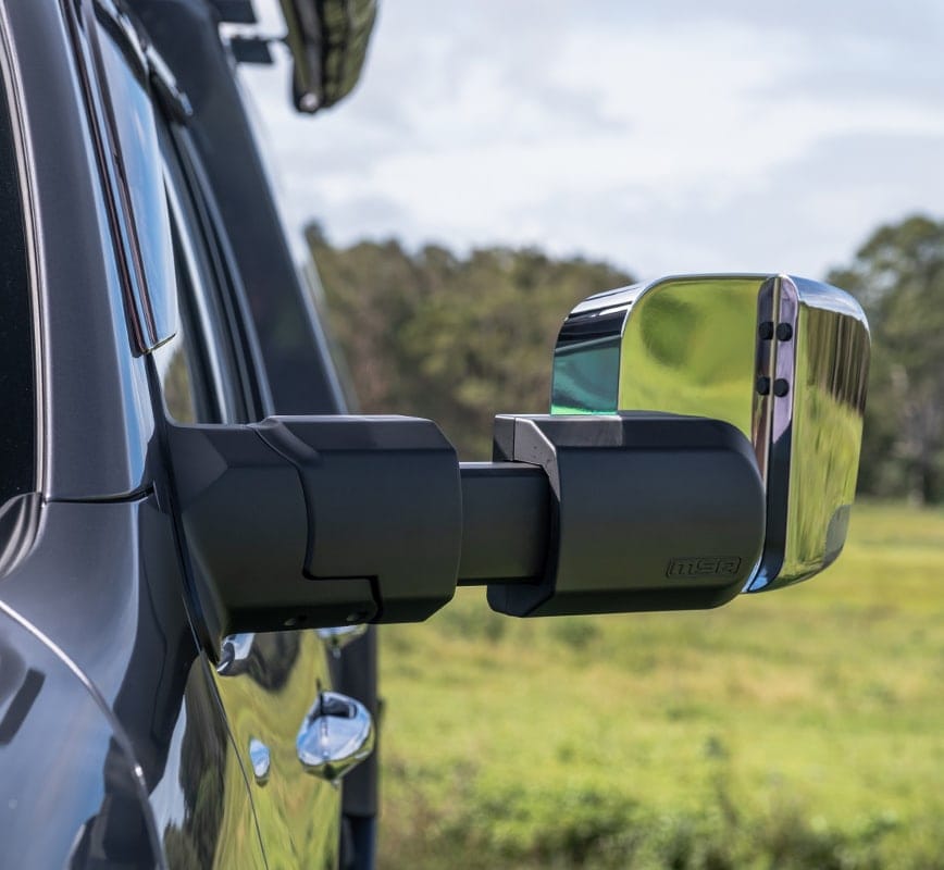 ADR compliant MSA 4x4 towing mirror with pivot design and wide view