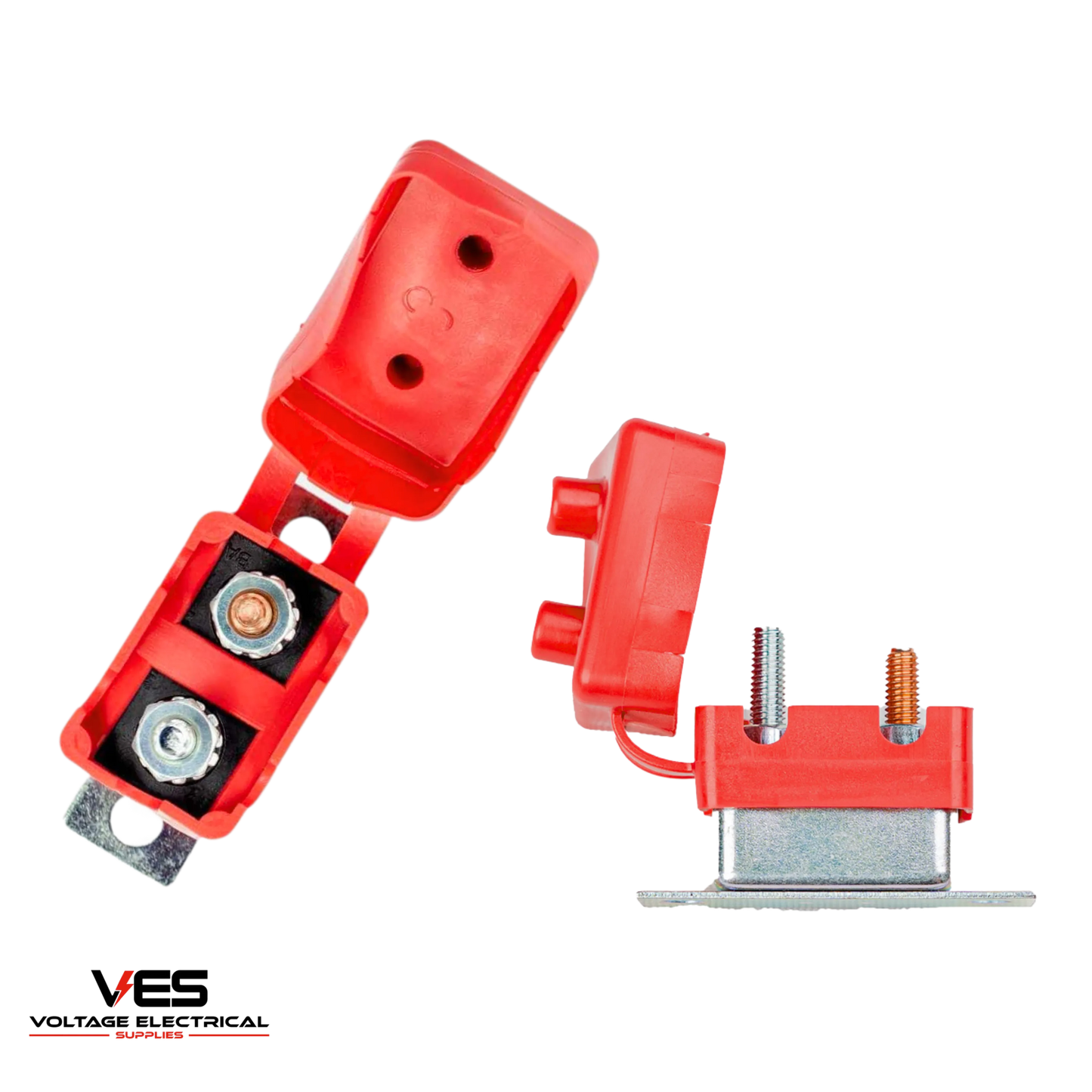 10 AMP Metal Auto Circuit Breaker with Red Cover Twin Pack