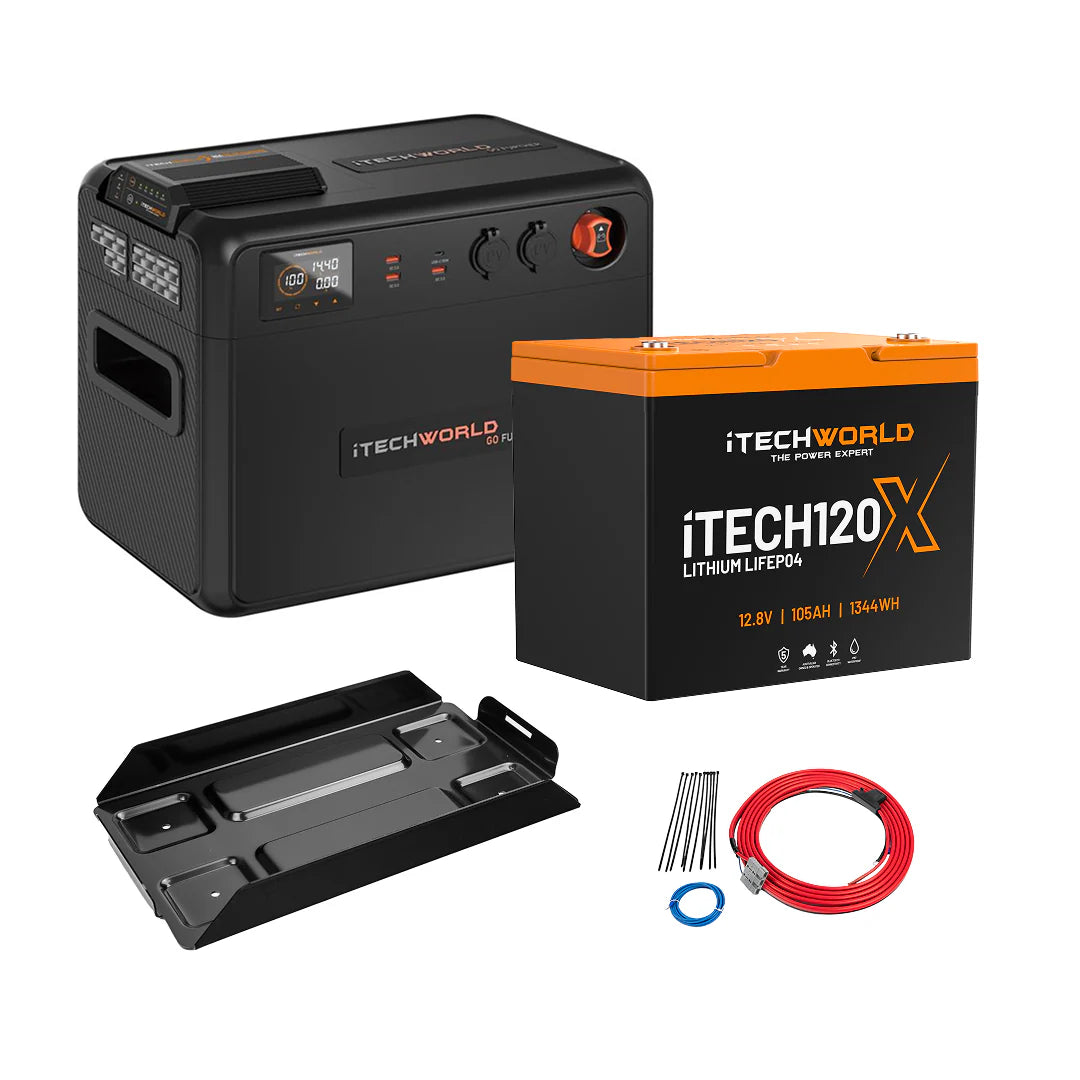 iTechworld Premium GoFurther Battery Box Bundle with iTECHDCDC25 Charger and iTECH120X Lithium Battery