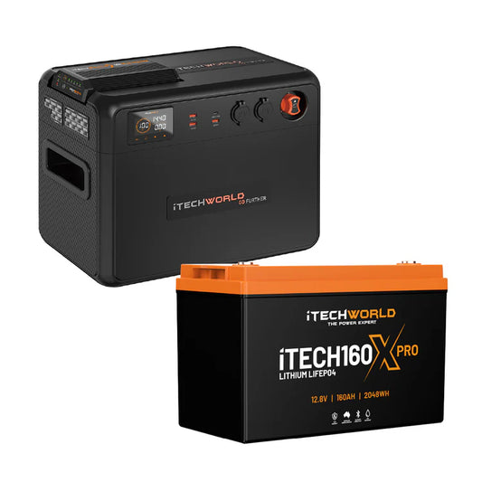 iTechworld Premium GoFurther Battery Box Bundle with iTECHDCDC40 + iTECH160X Pro Lithium Battery with Bluetooth