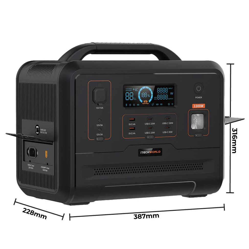 PS1300 Portable Lithium Power Station 1300W 100Ah