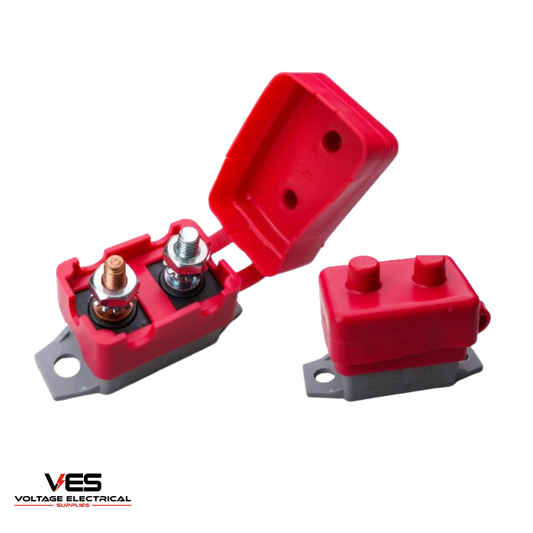 25AMP Plastic Auto Circuit Breaker with Red Cover Twin Pack