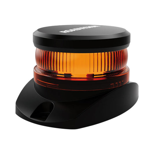 Roadvision LED Beacon Micro Revolver 10-30V Amber Fixed Mount 6 Function SAE Class 2