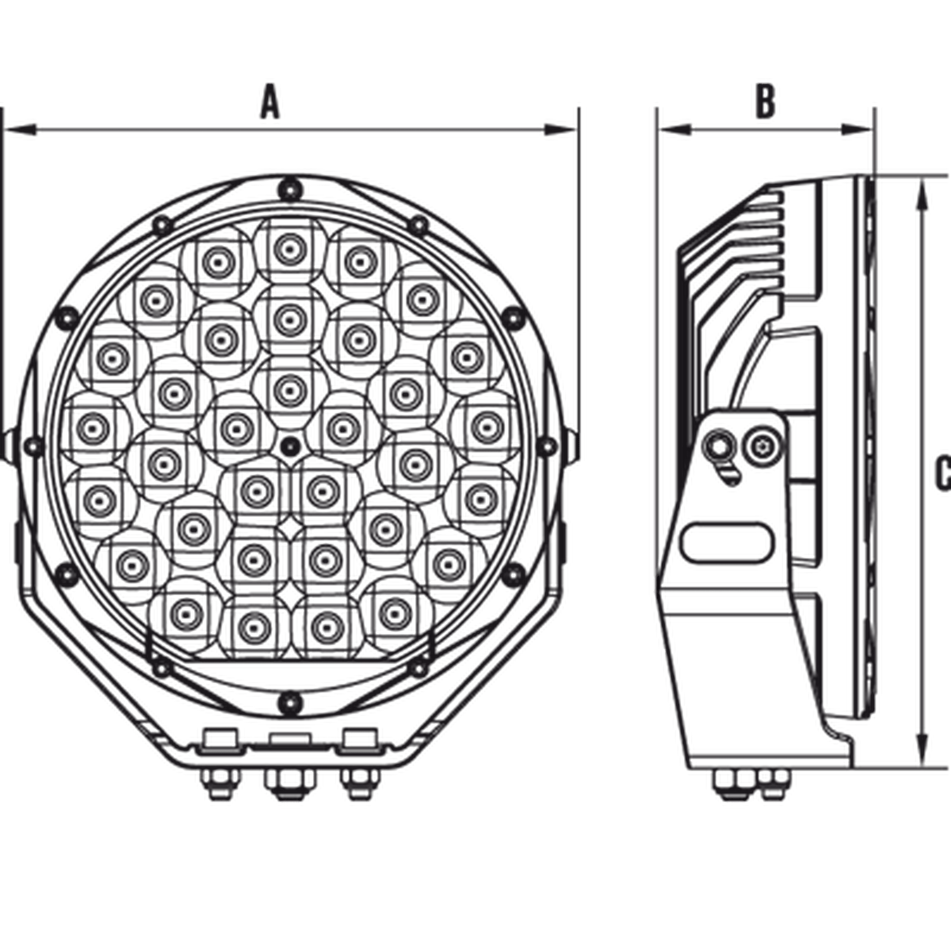Roadvision DX2 Series 9" High-Performance LED Driving Light