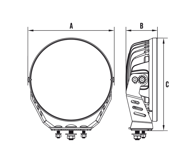 Roadvision Stealth Halo 9” LED Driving Light – Extreme Beam Power & Style