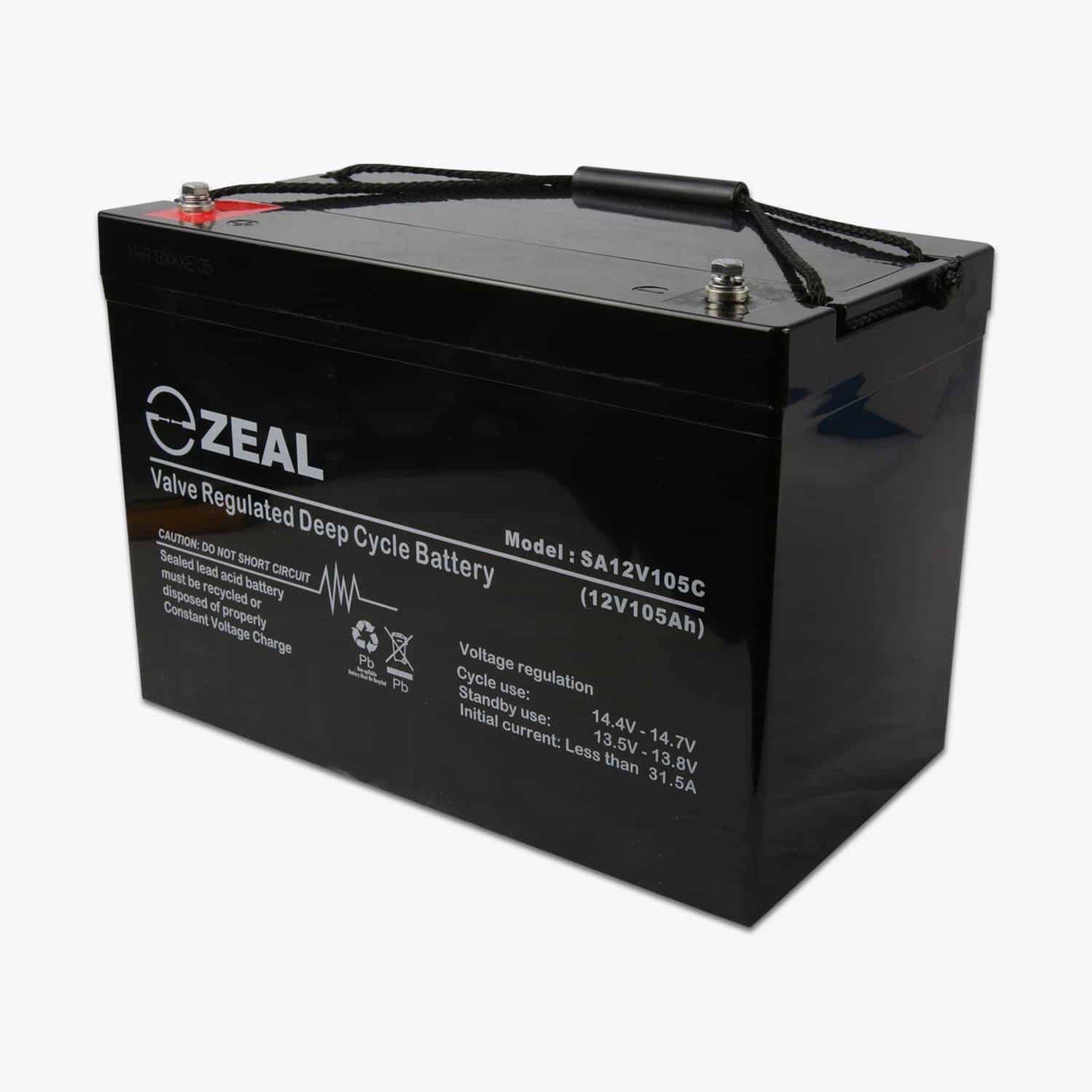 Hard Korr Zeal AGM 105Ah 12V battery for camping, RV, and off-grid use