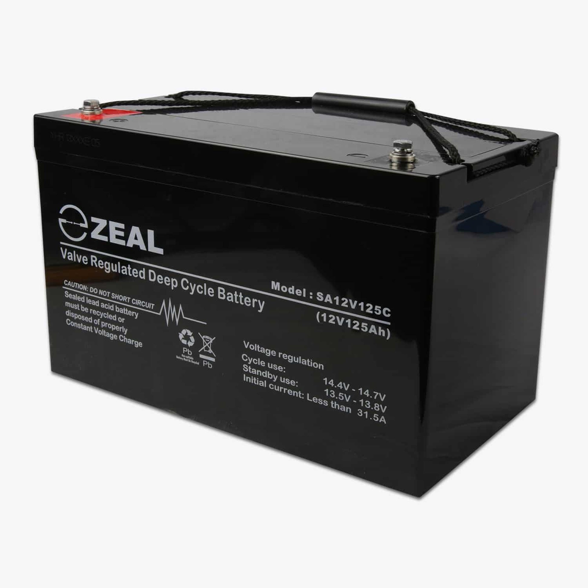 Durable Hard Korr Zeal 125Ah AGM battery with low self-discharge