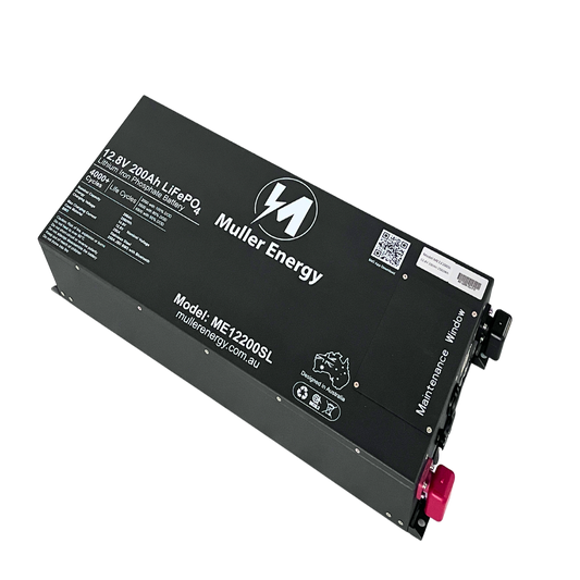 Muller Energy 12V 200Ah Slimline LiFePO4 Lithium Battery