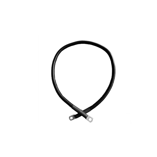 VES 400mm 25mm² Black Power Lead with 8mm Copper Lugs