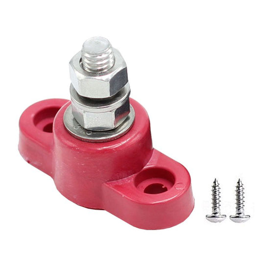 Red Surface Mount Stud M10 - 100amp Rated @ 12V