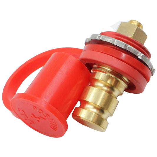 Red Remote Battery Jumper Terminals M10 - 300amp Rated @ 12V