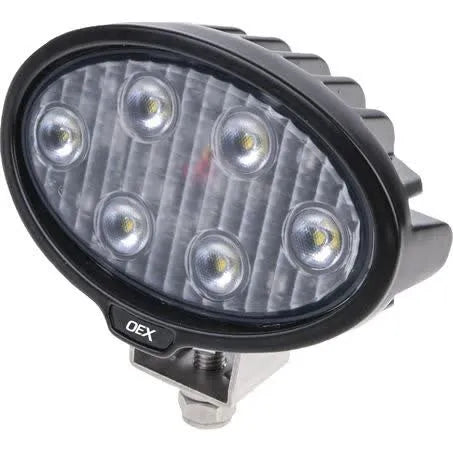 OEX WORK LIGHT OVAL 6 LED 12V24V CISPR25 RATED - LLX08206
