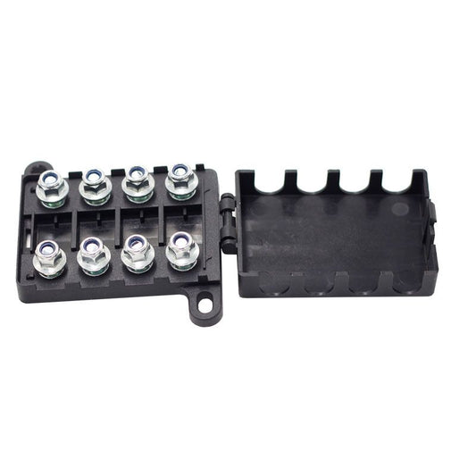 VES Heavy-Duty 4 Way Midi Fuse Holder – 300A Combined – M5 Studs for High Current