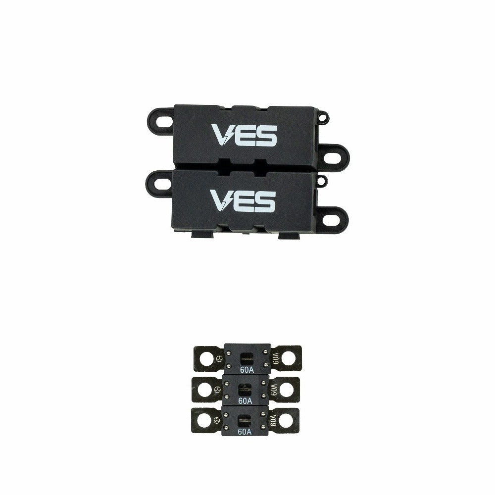 Mega Fuse Kit 60 AMP 2 Holders 3 Fuses