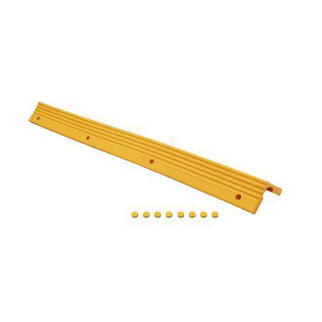 Rubber Pillar Safety Pad Yellow 1 Meter Long