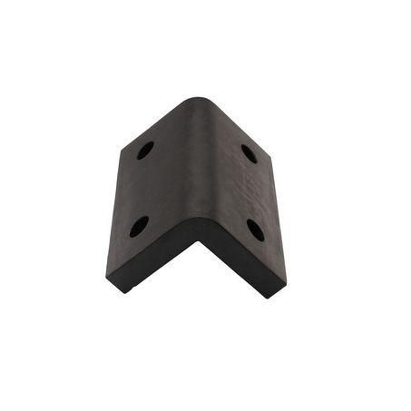 Rubber Corner Safety Pads Black 17cm Long