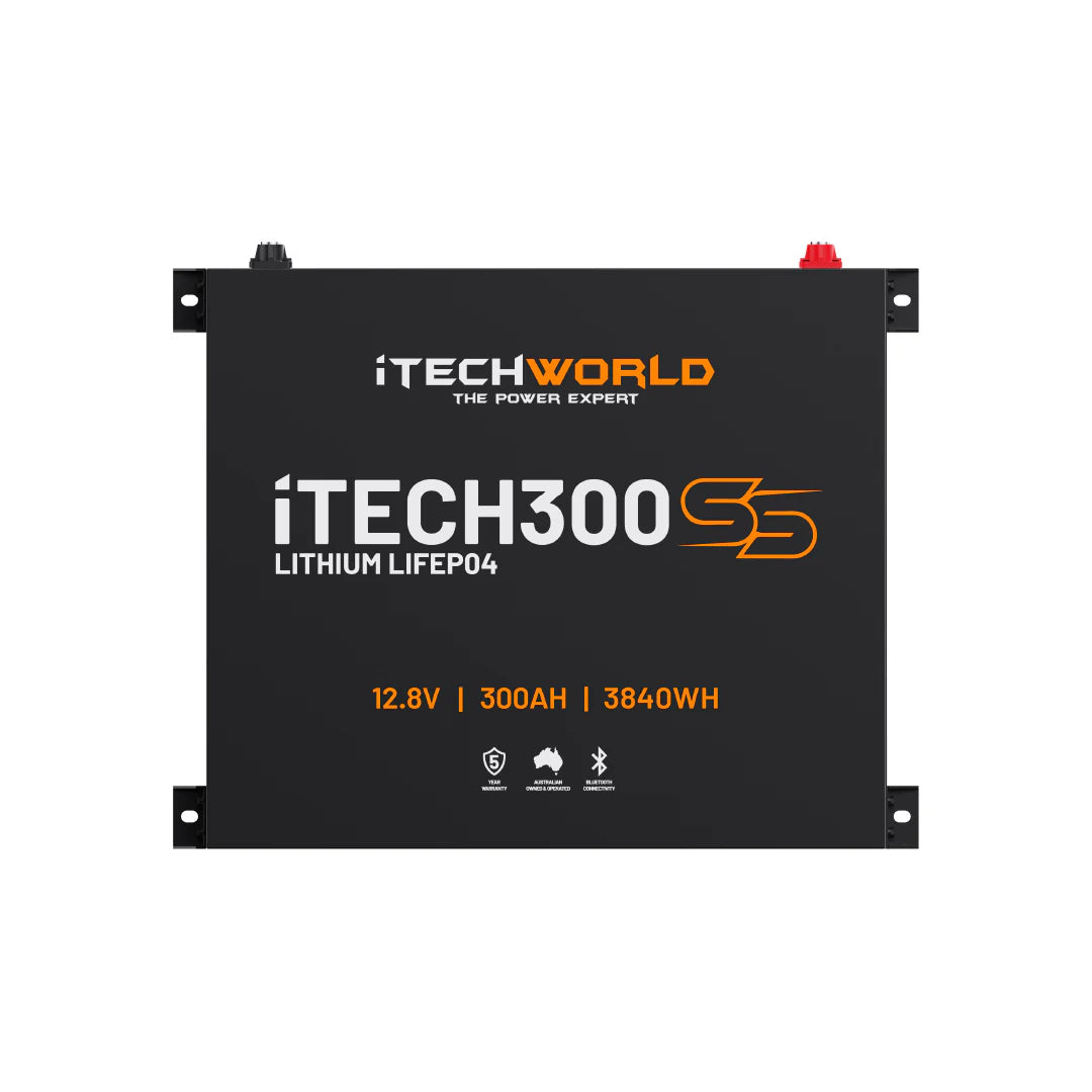 iTECH300SS 12V 300Ah Slim Lithium Battery with Bluetooth