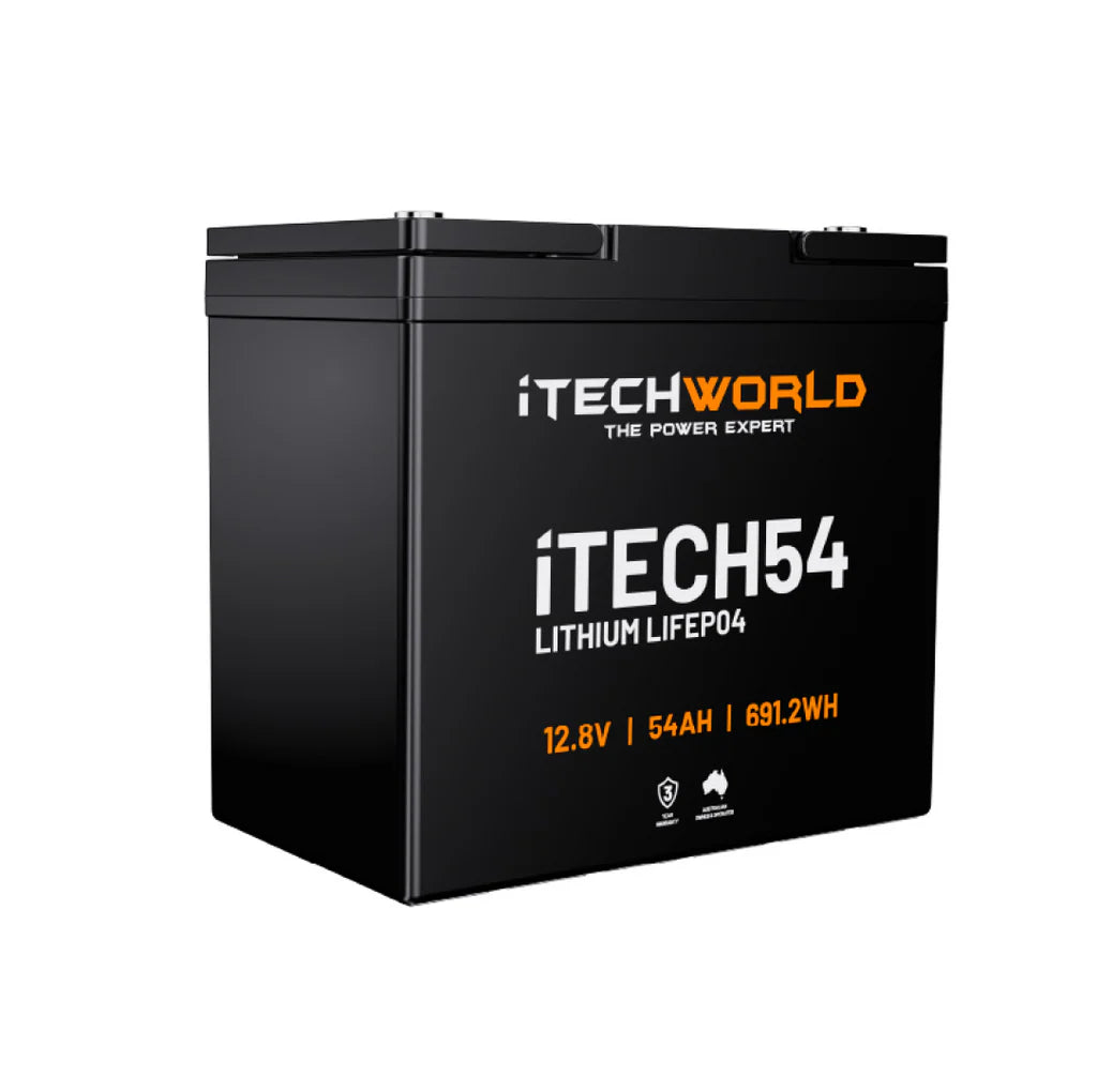 iTECH54 Deep Cycle Lithium Battery LiFePO4 54Ah