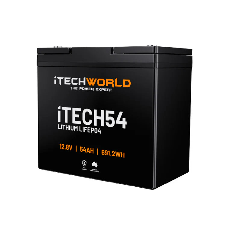 iTECH54 Deep Cycle Lithium Battery LiFePO4 54Ah