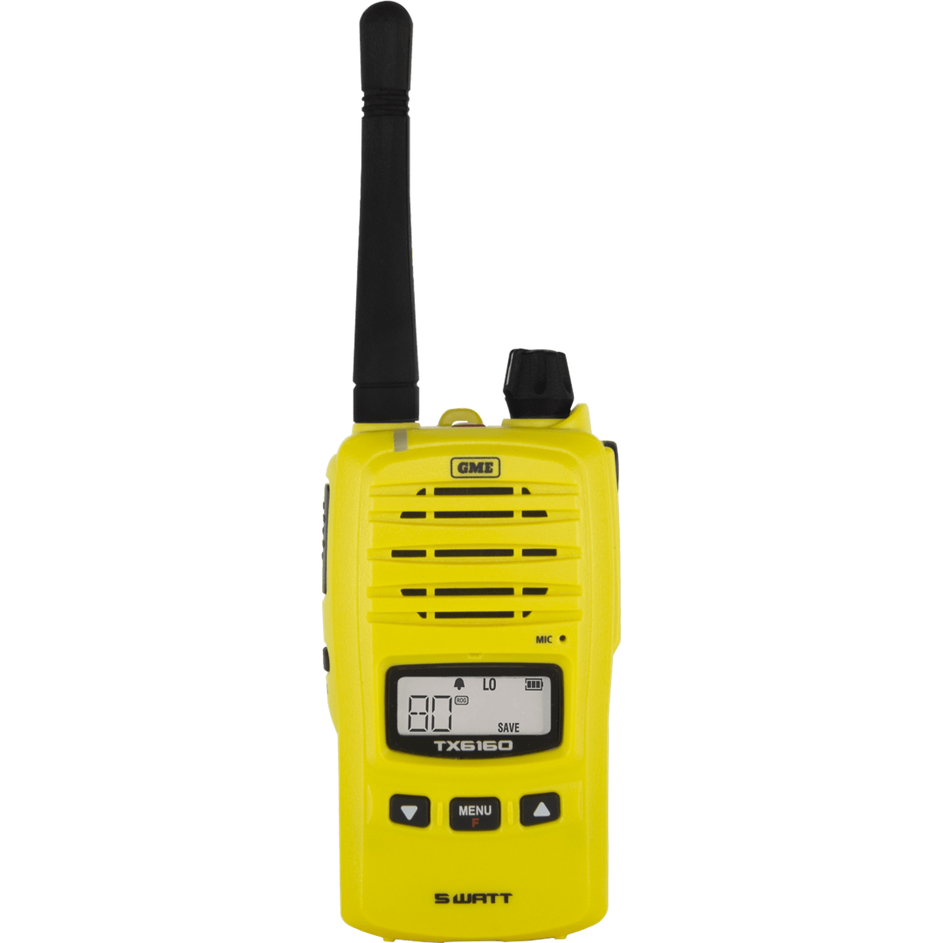 GME TX6160YTP 5W 80CH UHF CB Radio Twin Pack – Hi-Vis Yellow