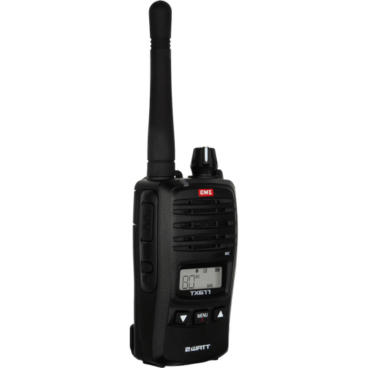 GME 2 Watt UHF CB Handheld Radio - Quad Pack (4 Radios) - TX677QP