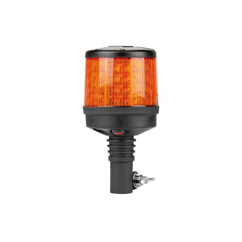 Roadvision LED Beacon Micro Dual Stack Series 10-30V Amber DIN Pole Mount 64SMD LEDs 43W 10 Function SAE Class 1 90x165mm