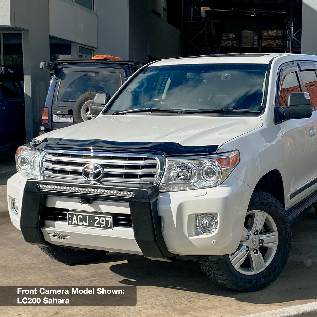 Ultimate9 Nudge Bar with LED Light Bar for Toyota Landcruiser 200 Series, durable steel, ADR compliant.