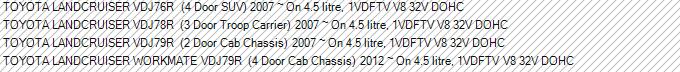 DIESEL PRE FILTER - LANDCRUISER VDJ79 - FG-1006