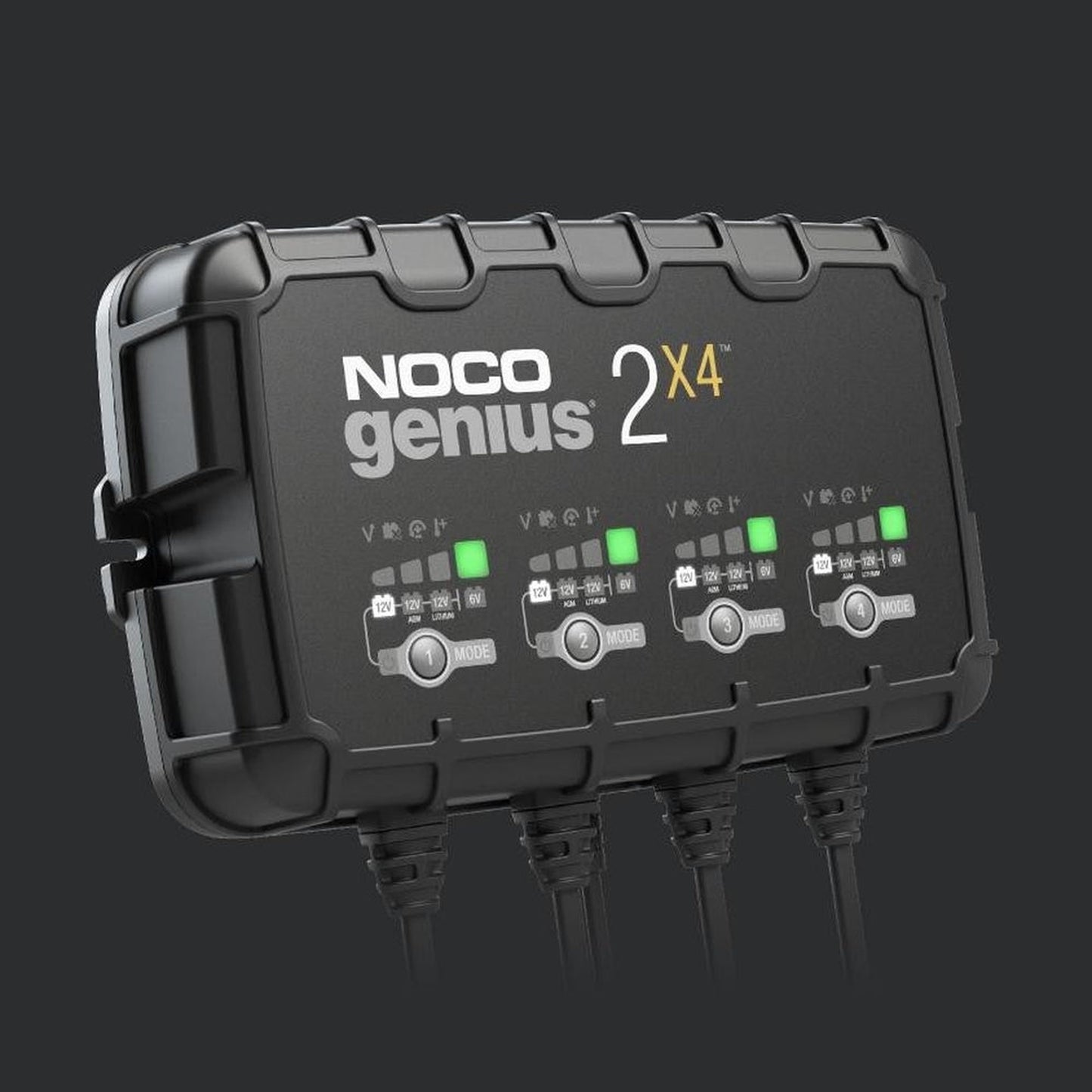 GENIUS2X4 6/12V8A 4-BANK BATTERY CHARGER