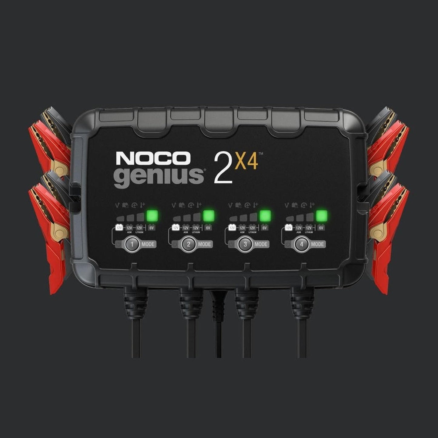 GENIUS2X4 6/12V8A 4-BANK BATTERY CHARGER