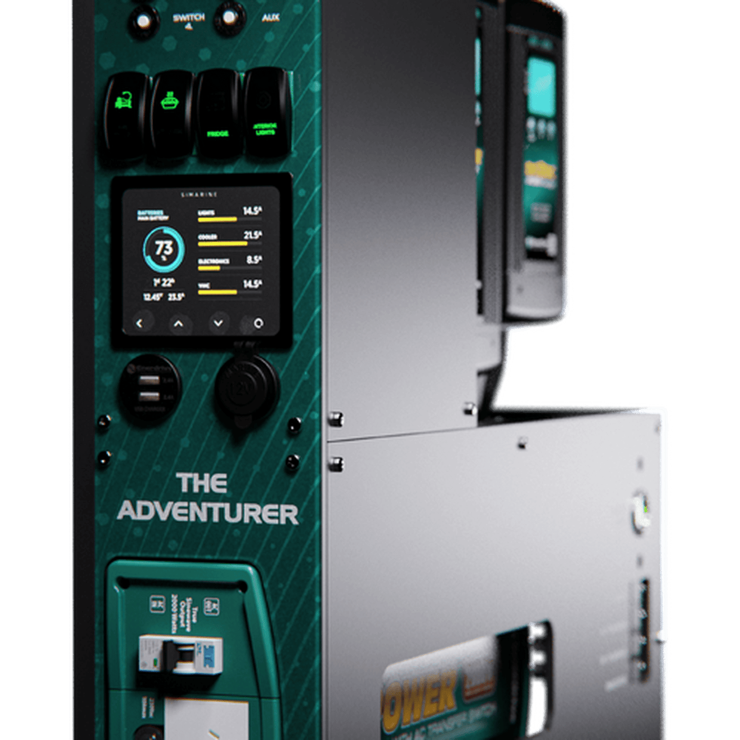 Enerdrive 4WD Canopy Adventurer System with 40A DC2DC, 40A AC Charger & 2000W Inverter (AC Transfer), With Lithium Battery