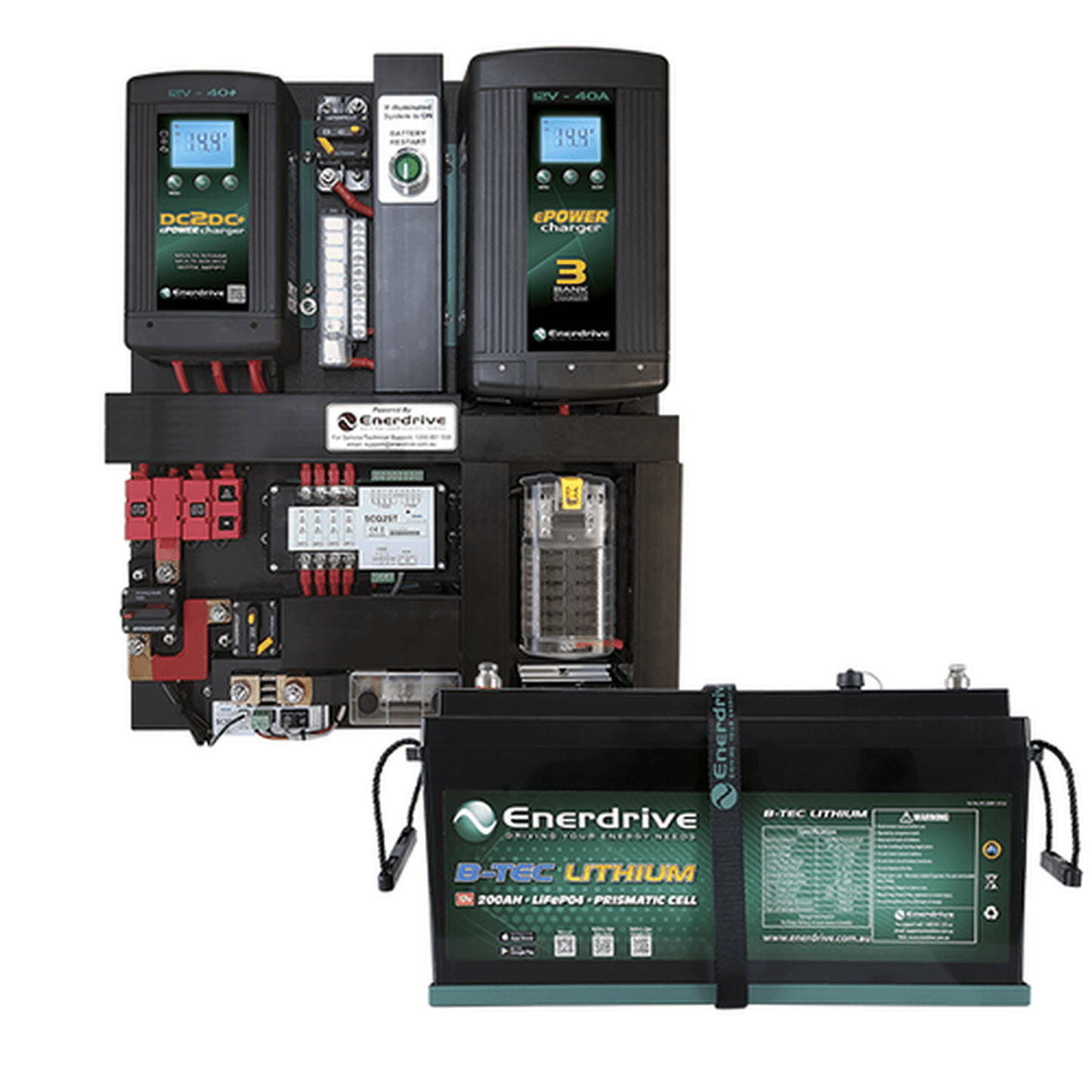 Enerdrive eSYSTEM-D 40A AC / DC, Simarine Battery Monitor