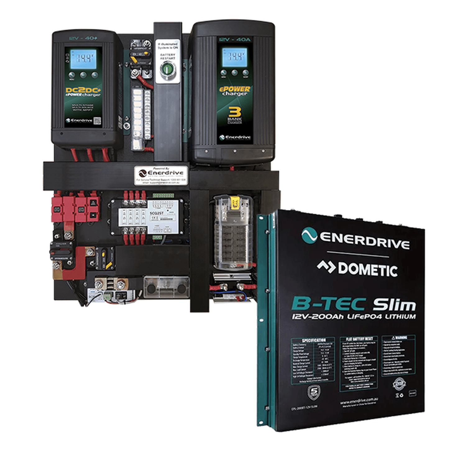 Enerdrive eSYSTEM-D 40A AC / DC, Simarine Battery Monitor