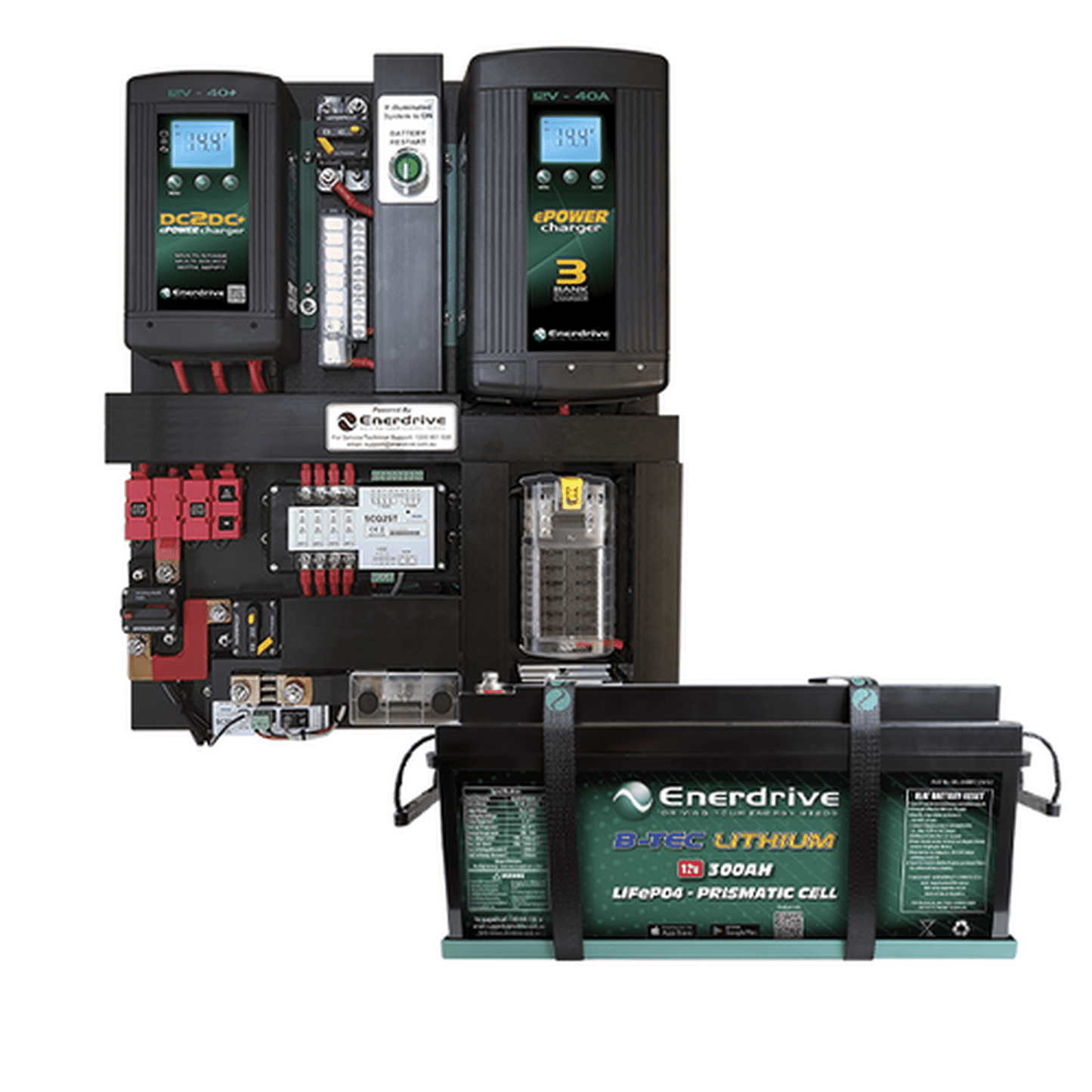 Enerdrive eSYSTEM-D 40A AC / DC, Simarine Battery Monitor