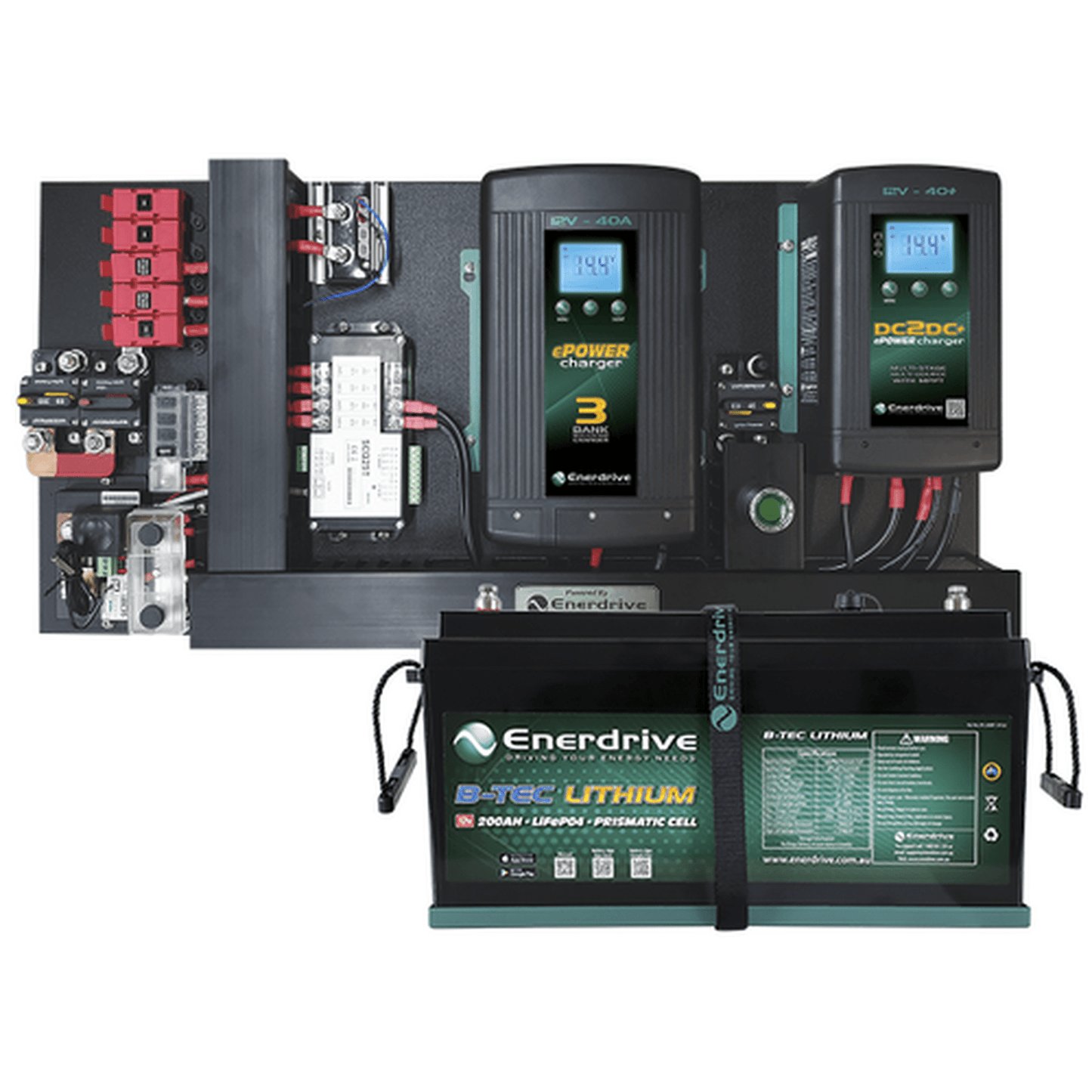Enerdrive eSYSTEM-G 40A AC / DC, Simarine Battery Monitor