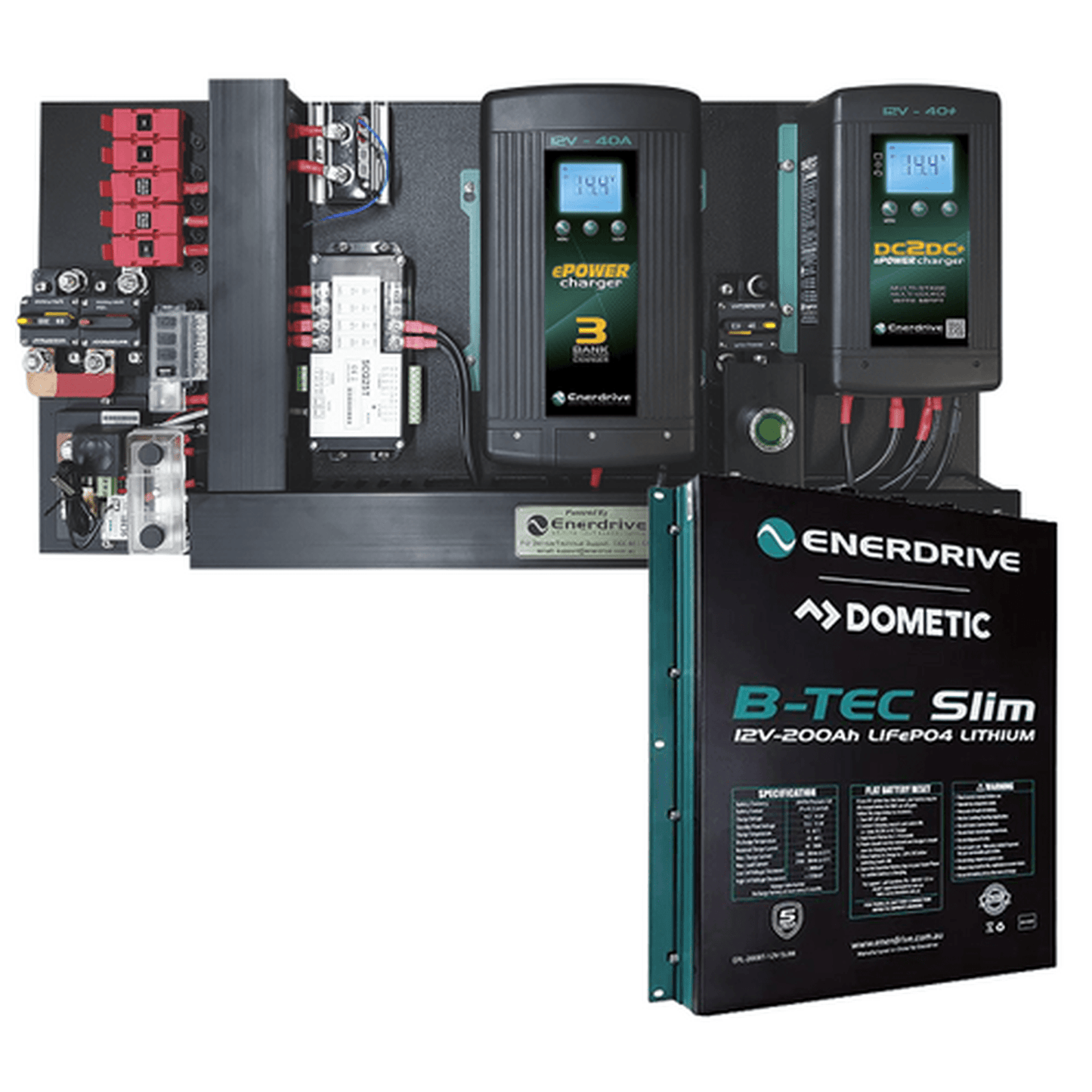 Enerdrive eSYSTEM-G 40A AC / DC, Simarine Battery Monitor