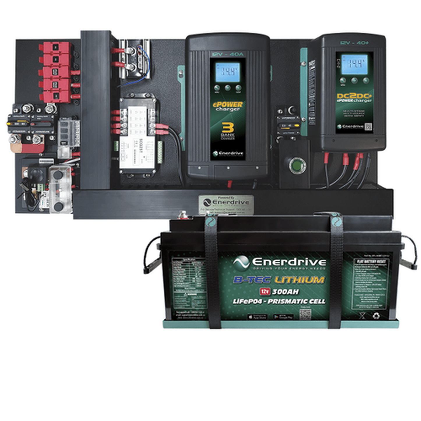 Enerdrive eSYSTEM-G 40A AC / DC, Simarine Battery Monitor