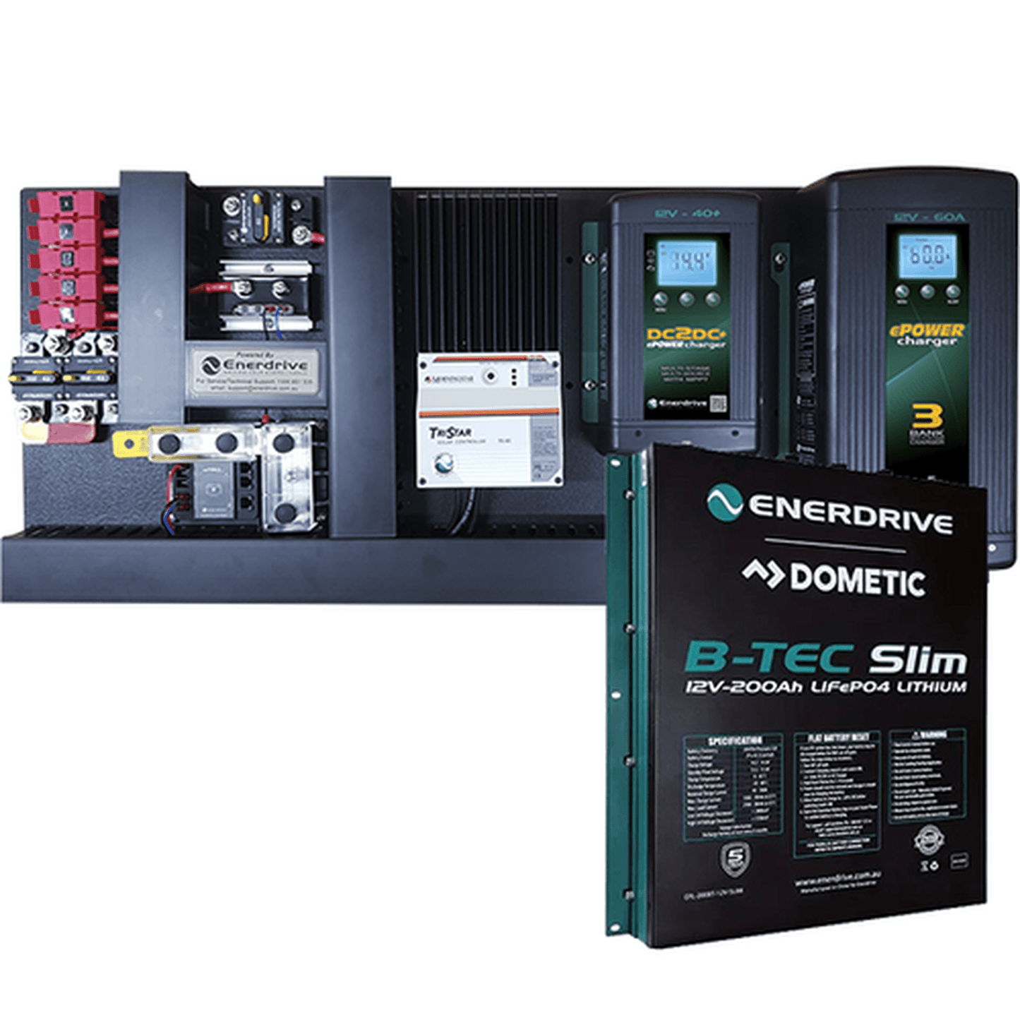Enerdrive eSYSTEM-J 60A AC / 40A DC with TriStar 45ASolar Reg & ePRO+
