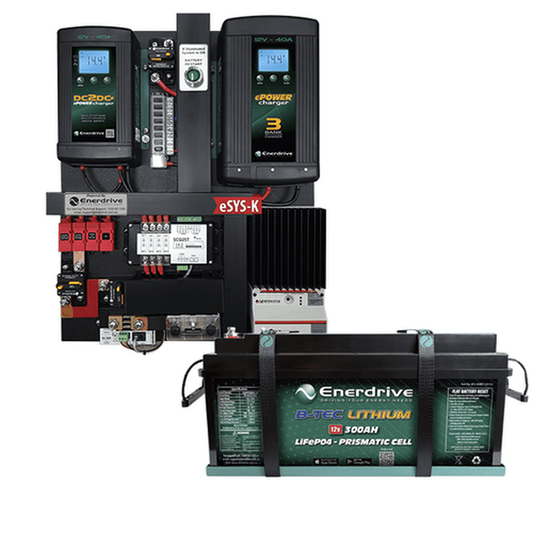 Enerdrive eSYSTEM-K 40A AC / DC with Simarine Battery Monitor & 45A MPPT