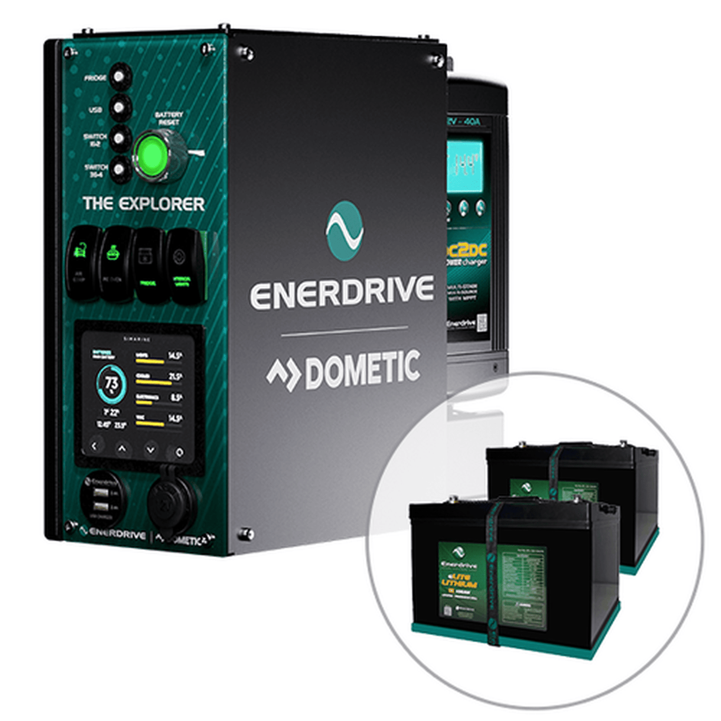 Enerdrive 4WD Canopy Explorer System with 40A DC2DC Charger, With Lithium Battery