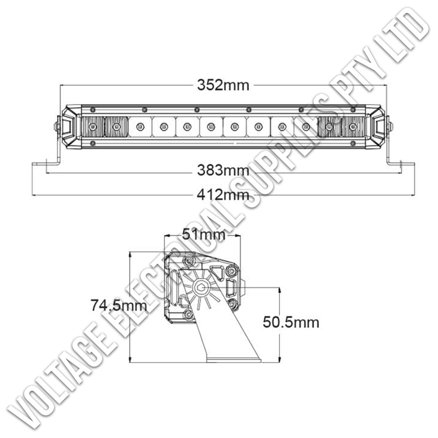 Zeta 12” 18W LED Light Bar