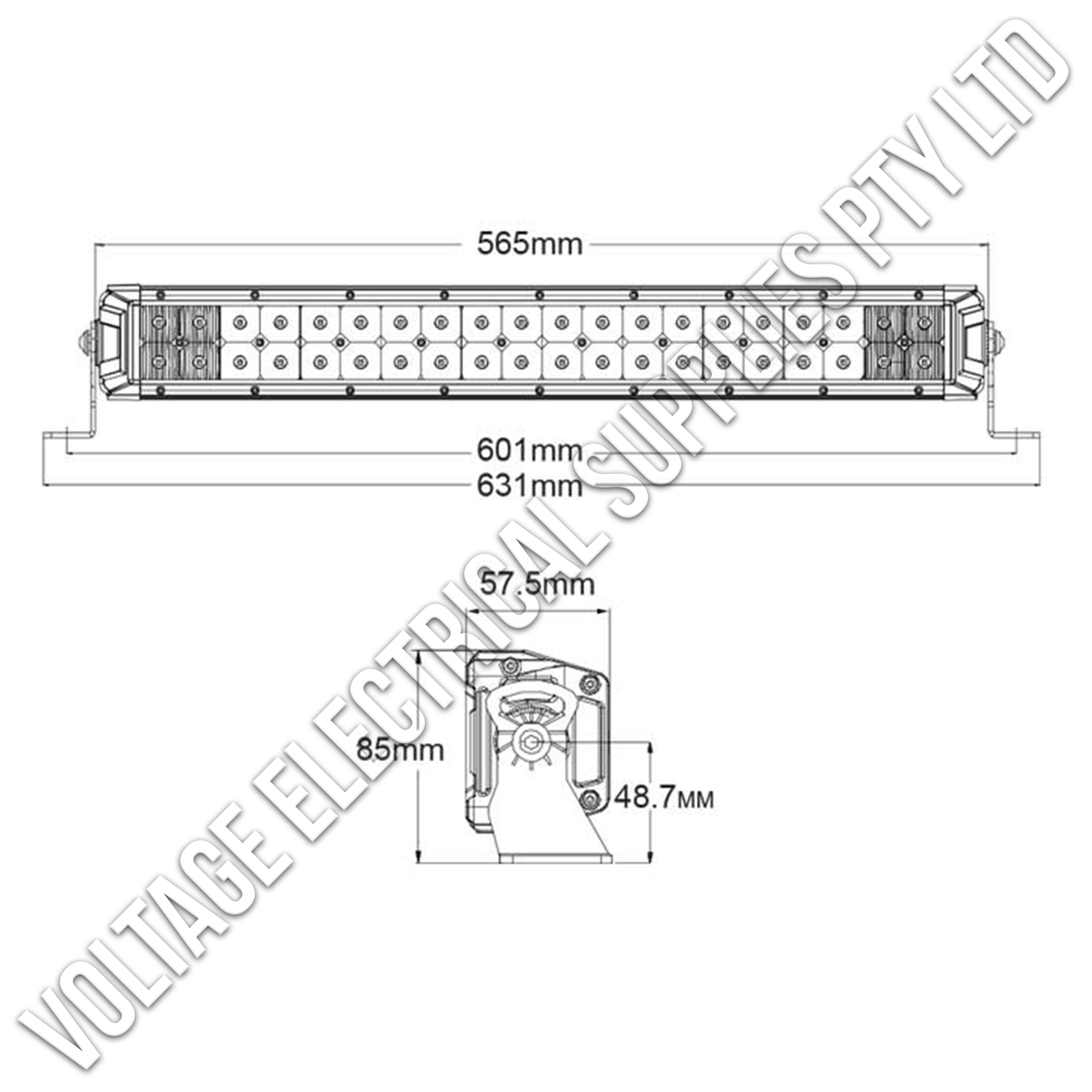 Zeta 20” 72W Double LED Light Bar