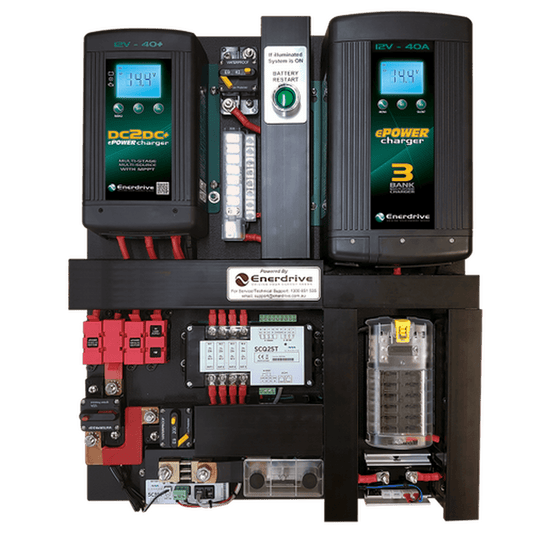 Enerdrive eSYSTEM-D 40A AC / DC, Simarine Battery Monitor