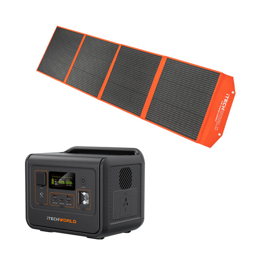 Deluxe Solar Generator Kit - PS800 and 200W Solar Blanket