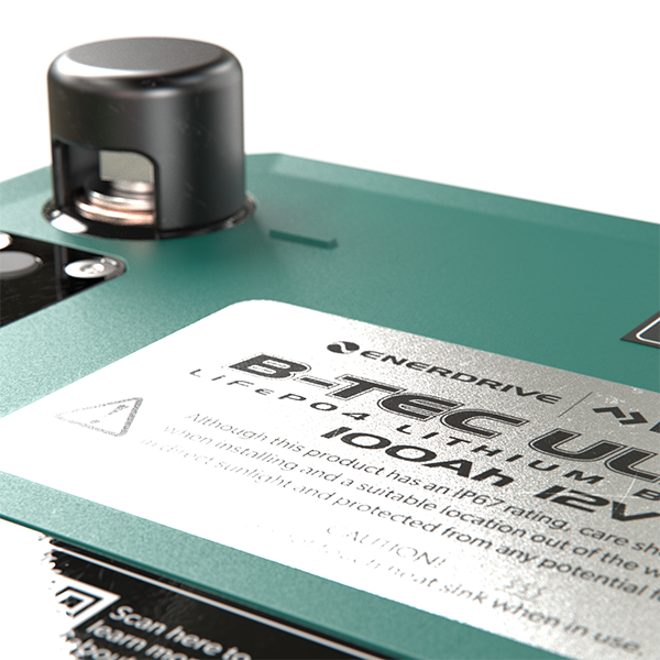 Enerdrive B-TEC ULTRA 12V 100Ah Lithium Battery IP67 Waterproof - Pre-Order for Late May