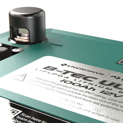Enerdrive B-TEC ULTRA 12V 100Ah Lithium Battery IP67 Waterproof - Pre-Order for Late May