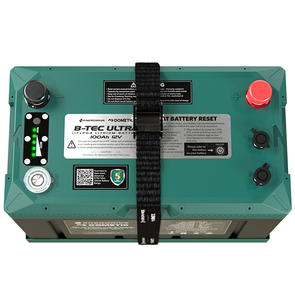 Enerdrive B-TEC ULTRA 12V 100Ah Lithium Battery IP67 Waterproof - Pre-Order for Late May