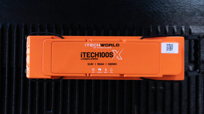 iTECH100SX Slim Deep Cycle Lithium Battery with Bluetooth LifePO4 100Ah