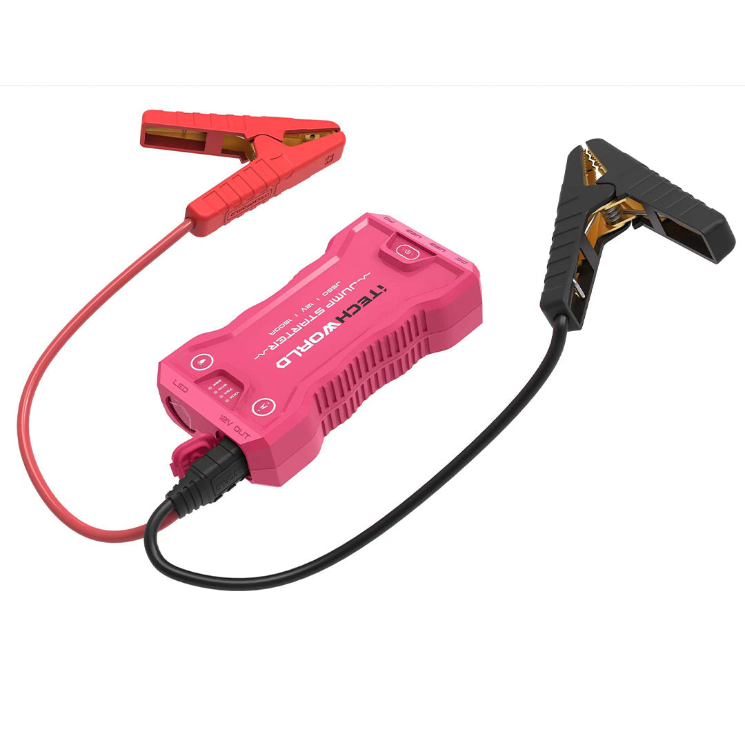 Limited Edition Pink JS60 1500AMP LITHIUM JUMP STARTER WITH HEAVY DUTY CASE