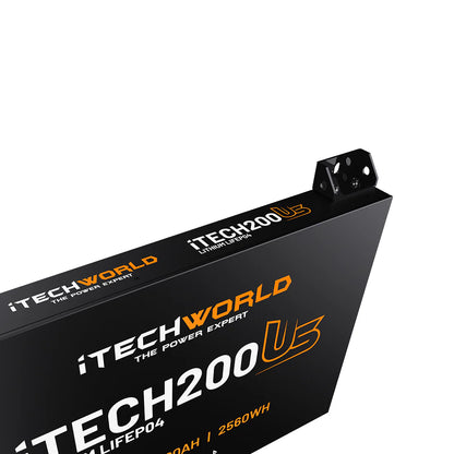 iTECH200US Ultra Slim Deep Cycle Lithium Battery with Bluetooth LiFePO4 200Ah